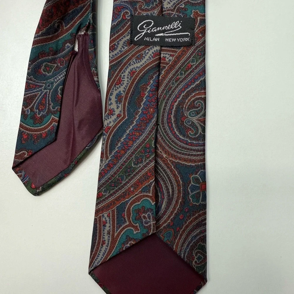 Paisley Patterned Tie - Multicolor